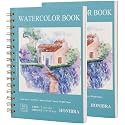 2 Pack 7" x 10" Watercolor Paper Pad, 30 Sheets (140lb/300gsm), Premium Cold Press Watercolor Sketchbook for Artists – Ideal for Classroom Art Finger Painting, and Mixed Media