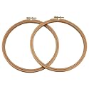 2 Pack 7 Inch Embroidery Hoop, Guofa 18CM Beech Wood Cross Stitch Hoops, Decorative Hanging Embroidery Frame for Needlepoint Sewing Project