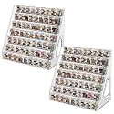 2 Pack 7 Layers Clear Display Shelf for Funko Pop Clear Acrylic Display Case Mini Collectible Toys Display Shelf for Bitty Pop for Miniature Mini Action Storage Compatible with Bitty Pops Funko