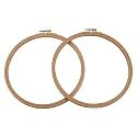 2 Pack 8'' Embroidery Hoop, guofa 20CM Round Beech Wood Cross Stitch Hoops, Decorative Hanging Stitch Hoops Frames for Craft