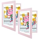 2 Pack 8.5x11 Front-Opening Kids Artwork Frames Changeable (Light Pink)