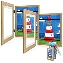 2 Pack 8.5x11 Front-Opening Kids Artwork Frames Changeable (Brown)