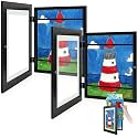 2 Pack 8.5x11 Front-Opening Kids Artwork Frames Changeable (Black)