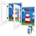 2 Pack 8.5x11 Front-Opening Kids Artwork Frames Changeable (White)