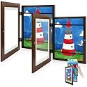 2 Pack 8.5x11 Front-Opening Kids Artwork Frames Changeable (Walnut)
