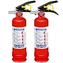 2 Pack ABC Dry Chemical Fire Extinguishers with Mount