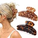 2 Pack Acetate Hair Claw Clips for Thick Thin Hair, 4 Inch Large Hair Clips