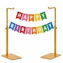 2-Pack Adjustable Purse Display Stands and table banner stands Gold