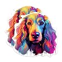 (2 Pack) Afghan Hound Dog Breed Stickers - 5 Inches On Longest Side - Choose from Over 100 Dog Breeds - for Cars, Trucks, Skateboards, Laptops - Made in USA - BMCS1744