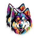 (2 Pack) Alaskan Malamute Dog Stickers - 5 Inches On Longest Side - Choose from Over 100 Dog Breeds - for Cars, Trucks, Skateboards, Laptops - Made in USA - BMCS1751