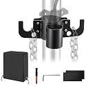 2 Pack Aluminum Trailer Chain Holder with Electric Tongue Jack Cover