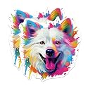 (2 Pack) American Eskimo Dog Stickers - 5 Inches On Longest Side - Choose from Over 100 Dog Breeds - for Cars, Trucks, Skateboards, Laptops - Made in USA - BMCS1752