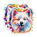 (2 Pack) American Eskimo Dog Stickers - 5 Inches On Longest Side - Choose from Over 100 Dog Breeds - for Cars, Trucks, Skateboards, Laptops - Made in USA - BMCS1753
