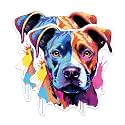 (2 Pack) American Staffordshire Terrier Dog Breed Stickers - 5 Inches On Longest Side - Choose from Over 100 Dog Breeds - for Cars, Trucks, Skateboards, Laptops - Made in USA - BMCS1755
