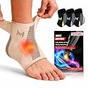 2-Pack Ankle Brace Pro Lace up Anklepro Support Women Men Bidirectional Motion Softball Ankles Sports Sock with Straps Lightweight Basketball Elastic Ankle Stabilizer for Sprained Injured Foot (Brown)