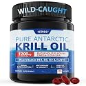 2 Pack Antarctic Krill Oil Omega 3 Supplements 1200 mg, Wild-Caught, 240Cts