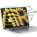 2 Pack Anti Blue Light Screen Protector Compatible with MacBook Air 15 Inch(2023-2026, M2/M3/M4/M5), Eye Protection Matte Anti Glare Screen Protector for 15.3In Mac Air
