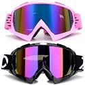 2 Pack ATV Goggles Dirt Bike Motocross Off Road Riding Motorcycle goggles Racing MX UTV Goggles