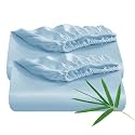 2 Pack Bamboo Viscose Fitted Sheet Queen Size Only, 400 Thread Count