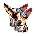 (2 Pack) Basenji Dog Breed Stickers - 5 Inches On Longest Side - Choose from Over 100 Dog Breeds - for Cars, Trucks, Skateboards, Laptops - Made in USA - BMCS1764