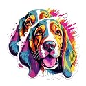 (2 Pack) Basset Hound Dog Breed Stickers - 5 Inches On Longest Side - Choose from Over 100 Dog Breeds - for Cars, Trucks, Skateboards, Laptops - Made in USA - BMCS1768