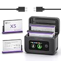 2 Pack Battery for Insta 360 X5 Ultra Batteries with 20W Fast Charge Hub