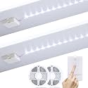 2 Pack Battery Powered LED Strip Lights 9.8Ft for Kitchen (Cool White)