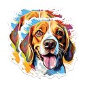 (2 Pack) Beagle Dog Breed Stickers - 5 Inches On Longest Side - Choose from Over 100 Dog Breeds - for Cars, Trucks, Skateboards, Laptops - Made in USA - BMCS1769