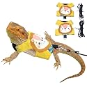 2 Pack Bearded Dragon Harness and Leash with Adjustable for Lizard Reptile Training Vest Leash Party Holiday Costume and Outdoor Safety Walking Harness