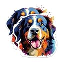 (2 Pack) Bernese Mountain Dog Breed Stickers - 5 Inches On Longest Side - Choose from Over 100 Dog Breeds - for Cars, Trucks, Skateboards, Laptops - Made in USA - BMCS1778