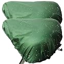 2-Pack Bicycle Saddle Rain Covers—UV-Protective, Waterproof, Dustproof, and Windproof; Fits Mountain, City, and E-Bike Saddles; Secured with Elastic Straps and Snap Clips; All-Season Use;Green