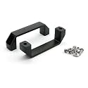 2-Pack Black Aluminium Alloy Handle Rectangular Industrial Pull Handle for 20 Series Aluminum Extrusion Profile Accessories 90mm