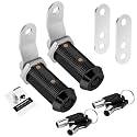 Cylinnda 2 Pack Black Cabinet Lock with Keys, 1-1/2" RV Storage Locks Keyed Alike, RV Locks for Storage Door, Camper Toolbox RV Cam Locks with Manual (Black -2 Pack, 1-1/2 Inch)