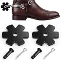 2 Pack Black Cowboy Spur Replacement Rowels, 1-1/4 Inch Size