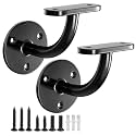 2 Pack Black Stainless Steel Handrail Brackets