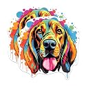 (2 Pack) Bloodhound Dog Breed Stickers - 5 Inches On Longest Side - Choose from Over 100 Dog Breeds - for Cars, Trucks, Skateboards, Laptops - Made in USA - BMCS1780