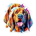 (2 Pack) Bloodhound Dog Breed Stickers - 5 Inches On Longest Side - Choose from Over 100 Dog Breeds - for Cars, Trucks, Skateboards, Laptops - Made in USA - BMCS1782