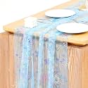 2 Pack Blue Snowflake Table Runner 29x120 Inch