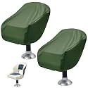 2 Pack Boat Seat Covers Waterproof 900D Heavy Duty Boat Captain Chair Cover