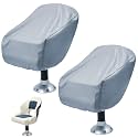 2 Pack Boat Seat Covers Waterproof 900D Heavy Duty Boat Captain Chair Cover