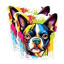 (2 Pack) Boston Terrier Dog Breed Stickers - 5 Inches On Longest Side - Choose from Over 100 Dog Breeds - for Cars, Trucks, Skateboards, Laptops - Made in USA - BMCS1790