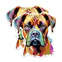(2 Pack) Boxer Dog Breed Stickers - 5 Inches On Longest Side - Choose from Over 100 Dog Breeds - for Cars, Trucks, Skateboards, Laptops - Made in USA - BMCS1795