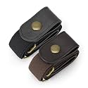 WHIPPY 2 Pack Buckle Free Comfortable Elastic Belt For Wmen Or Men, Buckle-Less No Bulge No Hassle Invisible Belts,Black