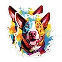 (2 Pack) Bull Terrier Dog Stickers - 5 Inches On Longest Side - Choose from Over 100 Dog Breeds - for Cars, Trucks, Skateboards, Laptops - Made in USA - BMCS1796