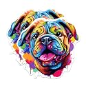 (2 Pack) Bulldog Dog Breed Stickers - 5 Inches On Longest Side - Choose from Over 100 Dog Breeds - for Cars, Trucks, Skateboards, Laptops - Made in USA - BMCS1801
