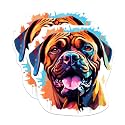 (2 Pack) Bullmastiff Dog Breed Stickers - 5 Inches On Longest Side - Choose from Over 100 Dog Breeds - for Cars, Trucks, Skateboards, Laptops - Made in USA - BMCS1805