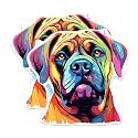 (2 Pack) Bullmastiff Dog Breed Stickers - 5 Inches On Longest Side - Choose from Over 100 Dog Breeds - for Cars, Trucks, Skateboards, Laptops - Made in USA - BMCS1806