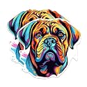 (2 Pack) Bullmastiff Dog Breed Stickers - 5 Inches On Longest Side - Choose from Over 100 Dog Breeds - for Cars, Trucks, Skateboards, Laptops - Made in USA - BMCS1804