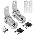 2 Pack Cabinet Lock with Keys, 1" RV Storage Locks Keyed Alike, RV Locks for Storage Door, Camper Toolbox RV Cam Locks with Manual(2Pack, 1 Inch)
