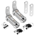 Cylinnda 2 Pack Cabinet Lock with Keys, 1-1/2" RV Storage Locks Keyed Alike, RV Locks for Storage Door, Camper Toolbox RV Cam Locks with Manual (Chrome - 2 Pack, 1-1/2 Inch)